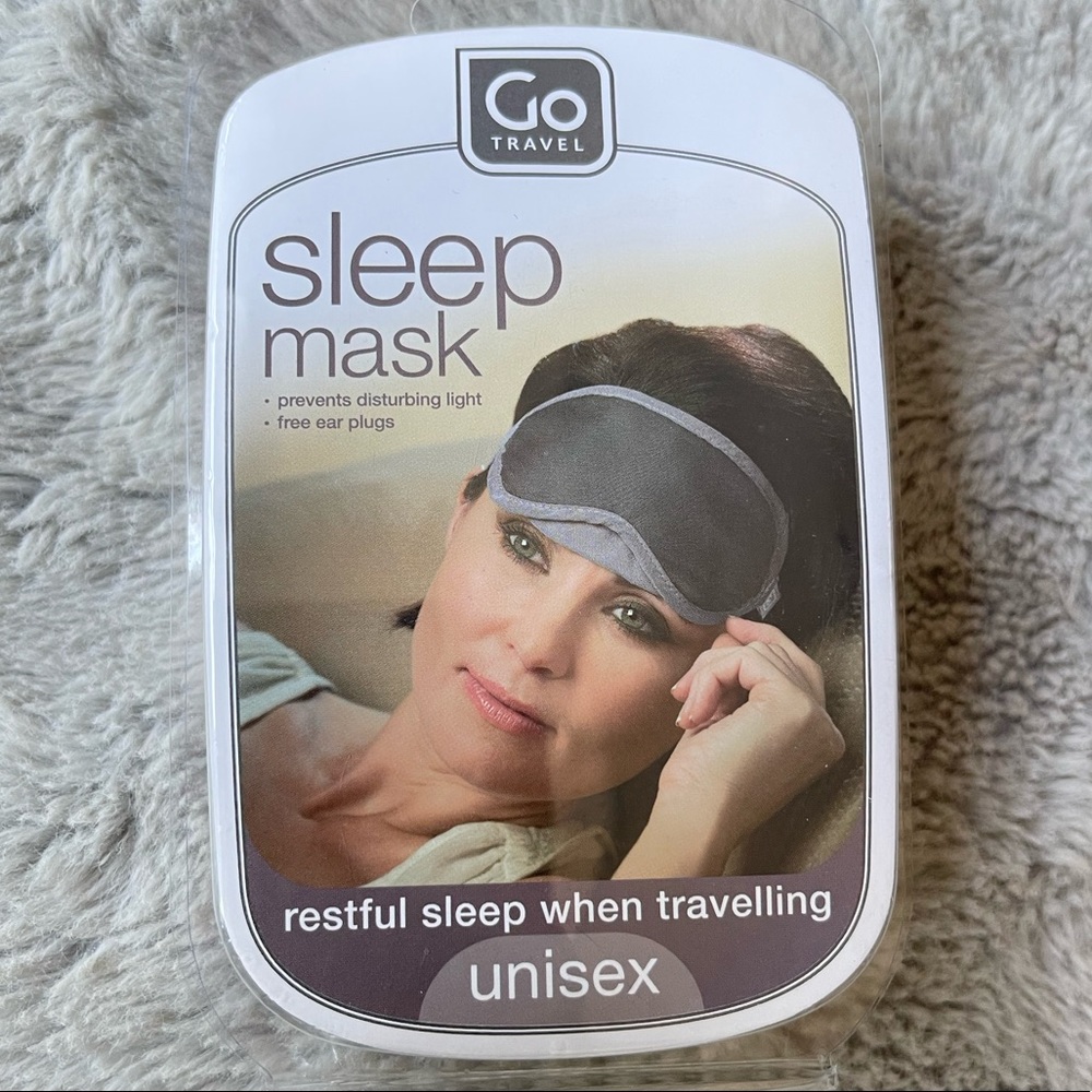 Go Travel Soft Luxury Adjustable Eye Night Sleep Mask with Earplugs